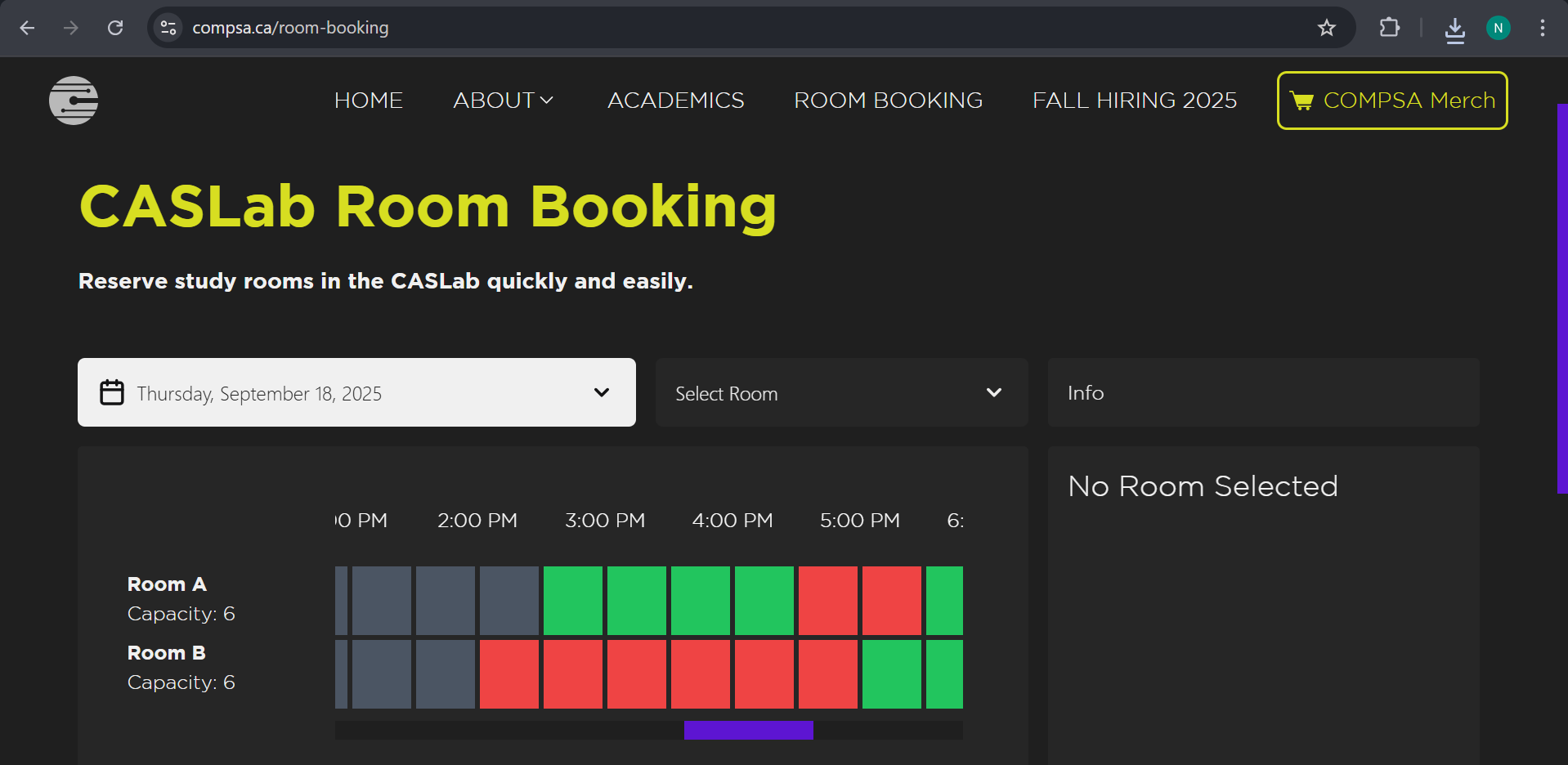 Queen's Computing Room Booking